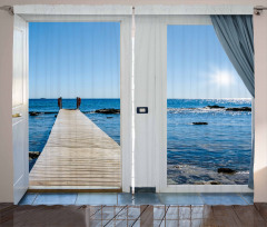 Patio Ocean Sea Sunny Curtain