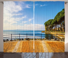 Bolsena Lake Italy View Curtain