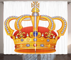 Majestic Royal Sign Crown Curtain