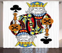 King of Clubs Gamble Card Curtain