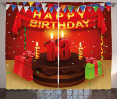 Birthday Party Cake Curtain