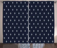 Navy Inspired Pattern Curtain