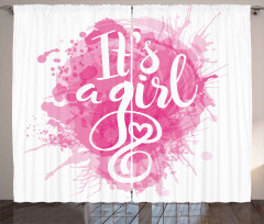 It's a Girl Baby Curtain