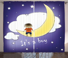 Boy Baby Sky Greeting Curtain