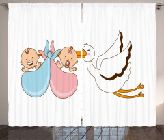 Babies Stork Playroom Curtain
