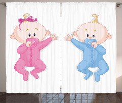 Babies with Pacifiers Curtain