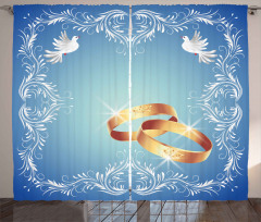Ornament Frame Doves Rings Curtain