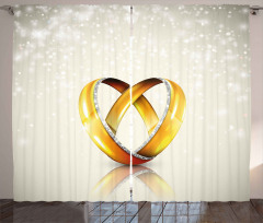 Pair of Rings Marriage Curtain
