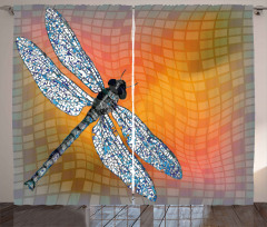 Drangonfly Digital Theme Curtain
