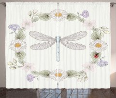 Farm Life Theme Dragonfly Curtain