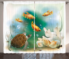 Aquarium Animals Curtain