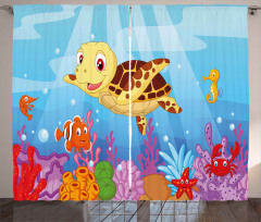 Baby Turtle Fishes Curtain