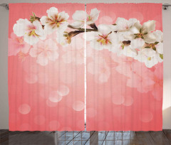 Blossoming Sakura Branch Curtain