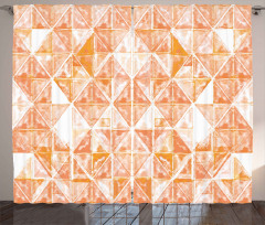 Triangular Grid Artwork Curtain