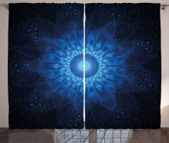 Space Mandala Artwork Curtain