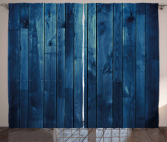 Wooden Planks Texture Curtain