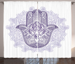 Ornate Hamsa Paisley Curtain