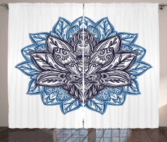 Boho Lotus Flower Curtain