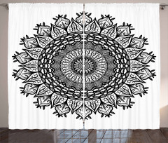 Tribal Flower Curtain