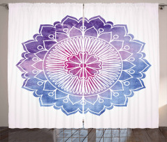 Boho Blossom Watercolor Curtain