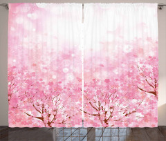 Romatic Sakura Tree Curtain