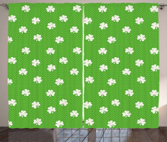 Polka Dots and Shamrocks Curtain