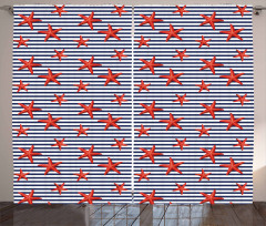 Maritime Themed Pattern Curtain