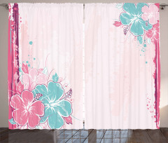 Bouquet of Hibiscus Art Curtain