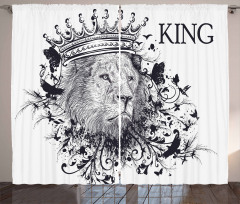 Reign of the Jungle Lion Curtain