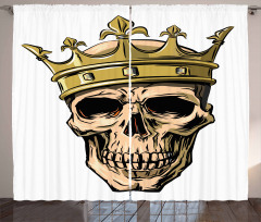 Skeleton Head with Crown Curtain