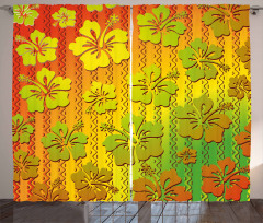 Jamaican Island Flower Curtain