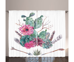 Exotic Bouquet Vintage Curtain