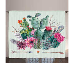 Thorny Boho Blossoms Curtain