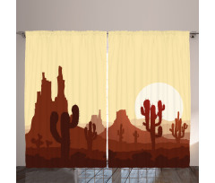 Arid Country Eco Sunset Curtain