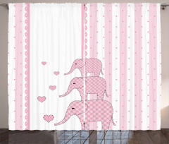 Pink Animals Curtain