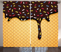 Choco Waffle Curtain