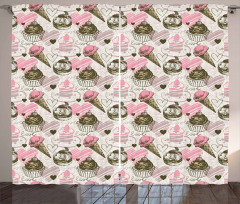 Grunge Cupcakes Curtain