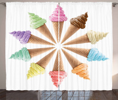 Ice Cream Row Curtain