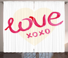 Heart Letters Love Curtain