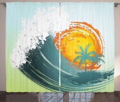 Coconut Palm Trees Curtain