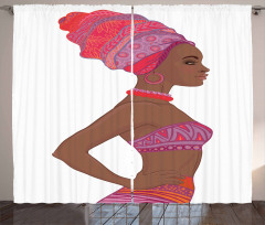 Zulu Woman Bandage Dress Curtain