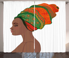 Young Afro Beauty Curtain