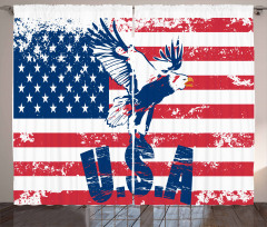 American Flag Curtain