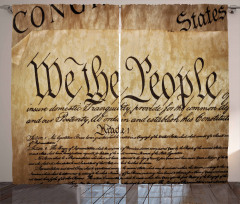 Constitution Text Curtain