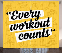 Every Workout Counts Curtain