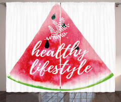 Healthy Lifestyle Vivid Curtain