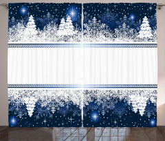 Yule Winter Border Curtain