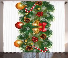 Noel Tree Ornaments Curtain