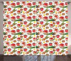 Retro Cookies Candy Curtain