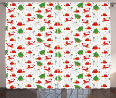 Xmas Tree Santa Claus Curtain